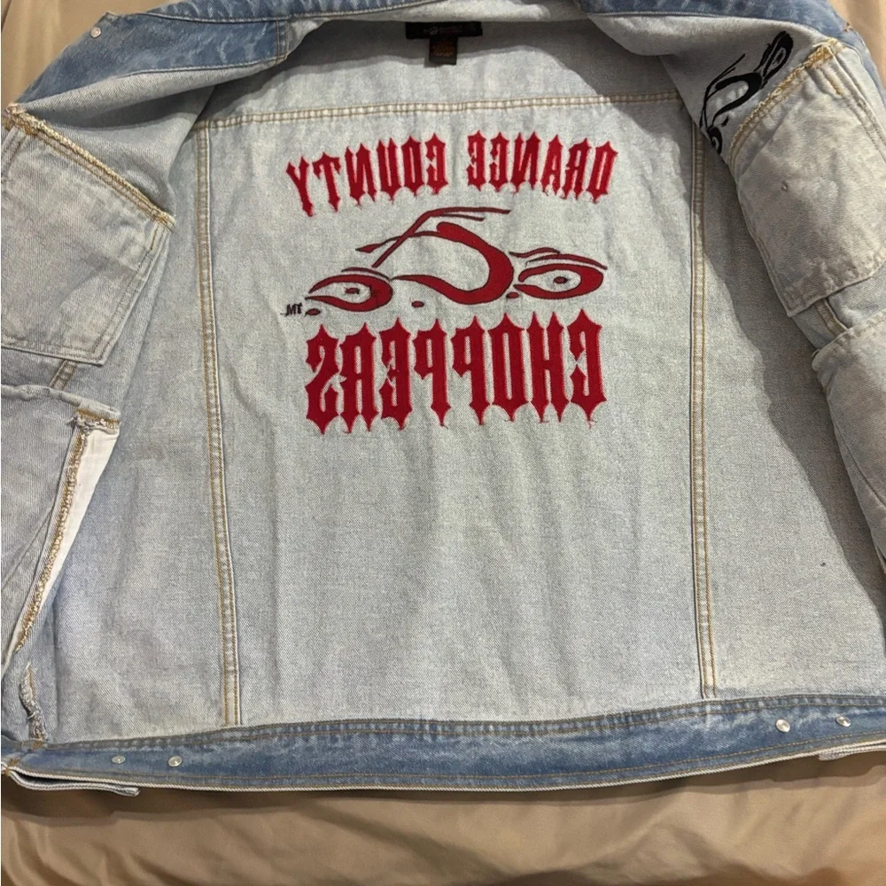 Orange County Choppers Denim Vest Cutoff — XL (Oversized) Vintage